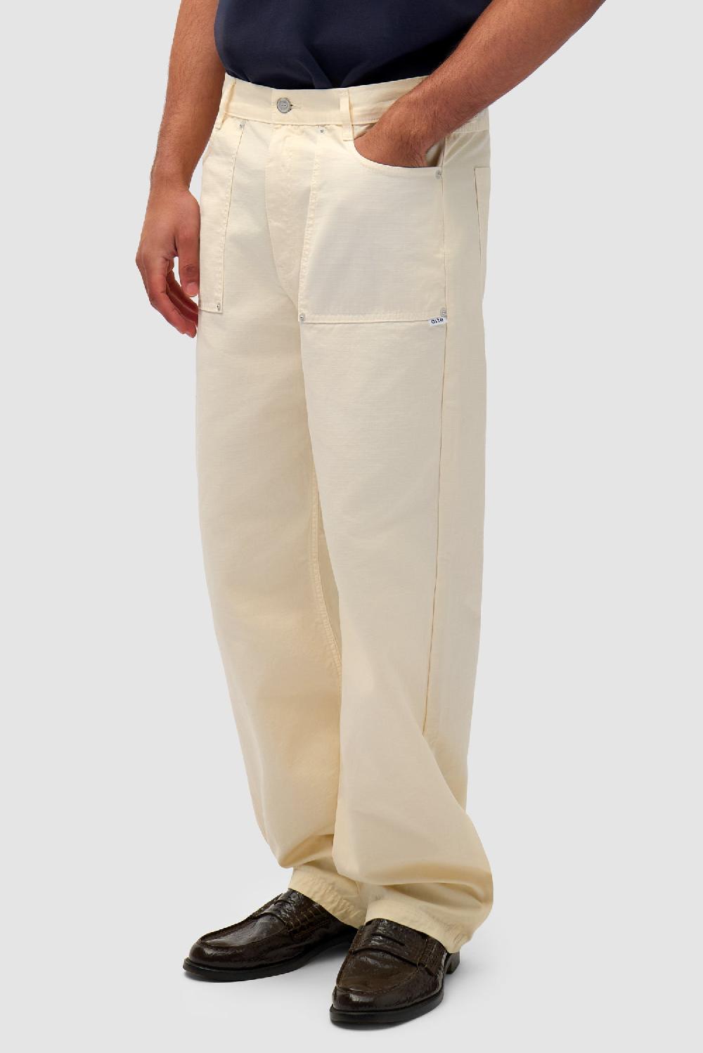 Arte Antwerp Pantalon En Tissu Ripstop - Crème