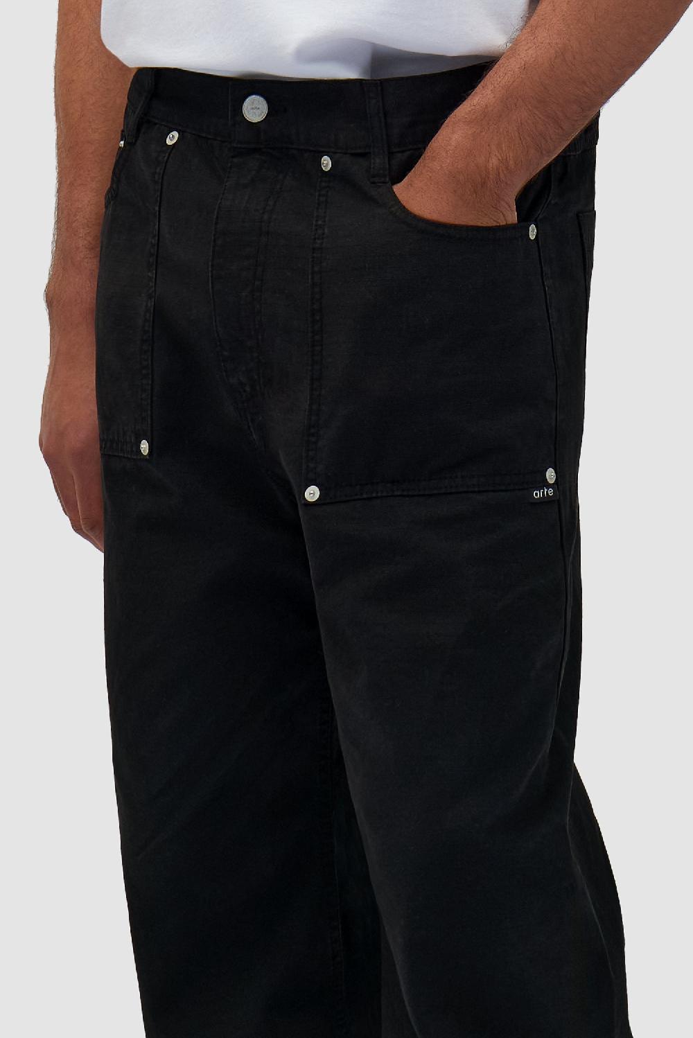 Arte Antwerp Pantalon En Tissu Ripstop - Noir