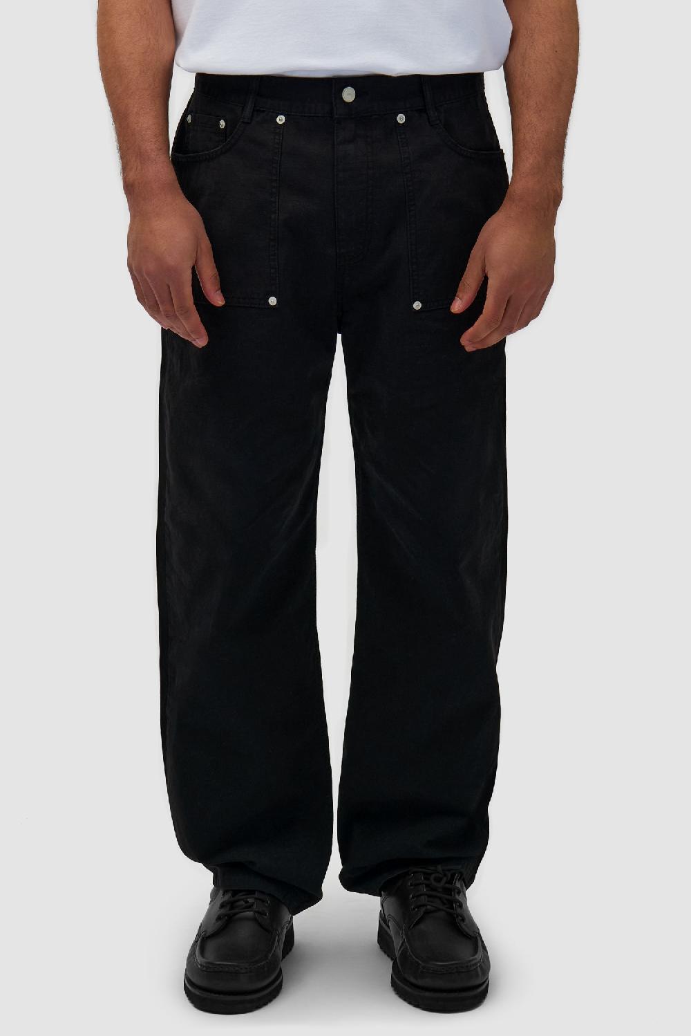arte antwerp Pantalon en tissu Ripstop - Noir