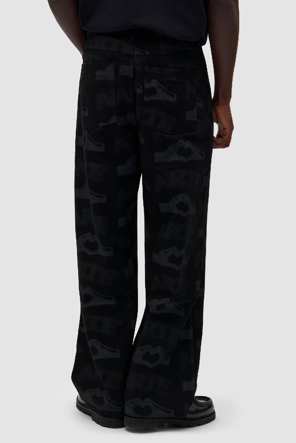 Arte Antwerp Pantalon Imprimé Heart - Noir