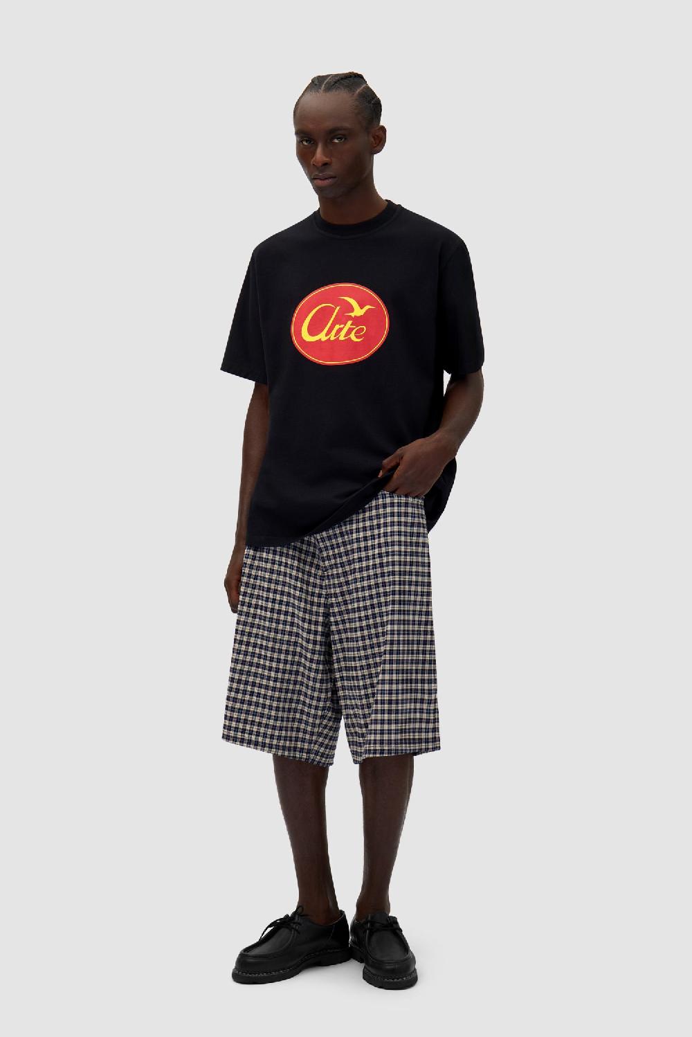 Arte Antwerp Short à Carreaux - Crème/Marine