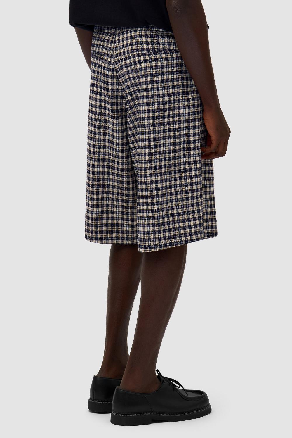 Arte Antwerp Short à Carreaux - Crème/Marine