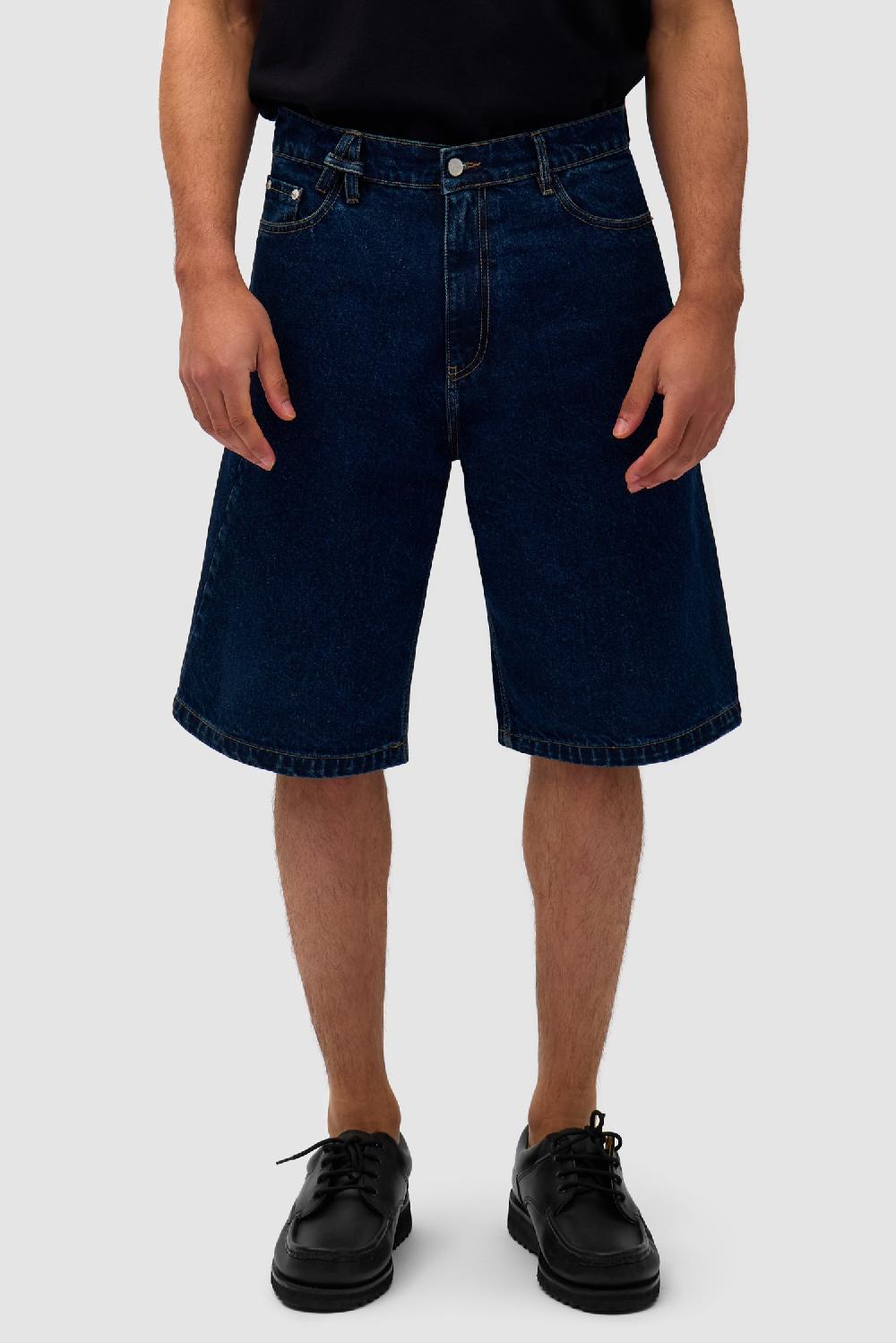 arte antwerp Short avec ceinture - Dark Wash