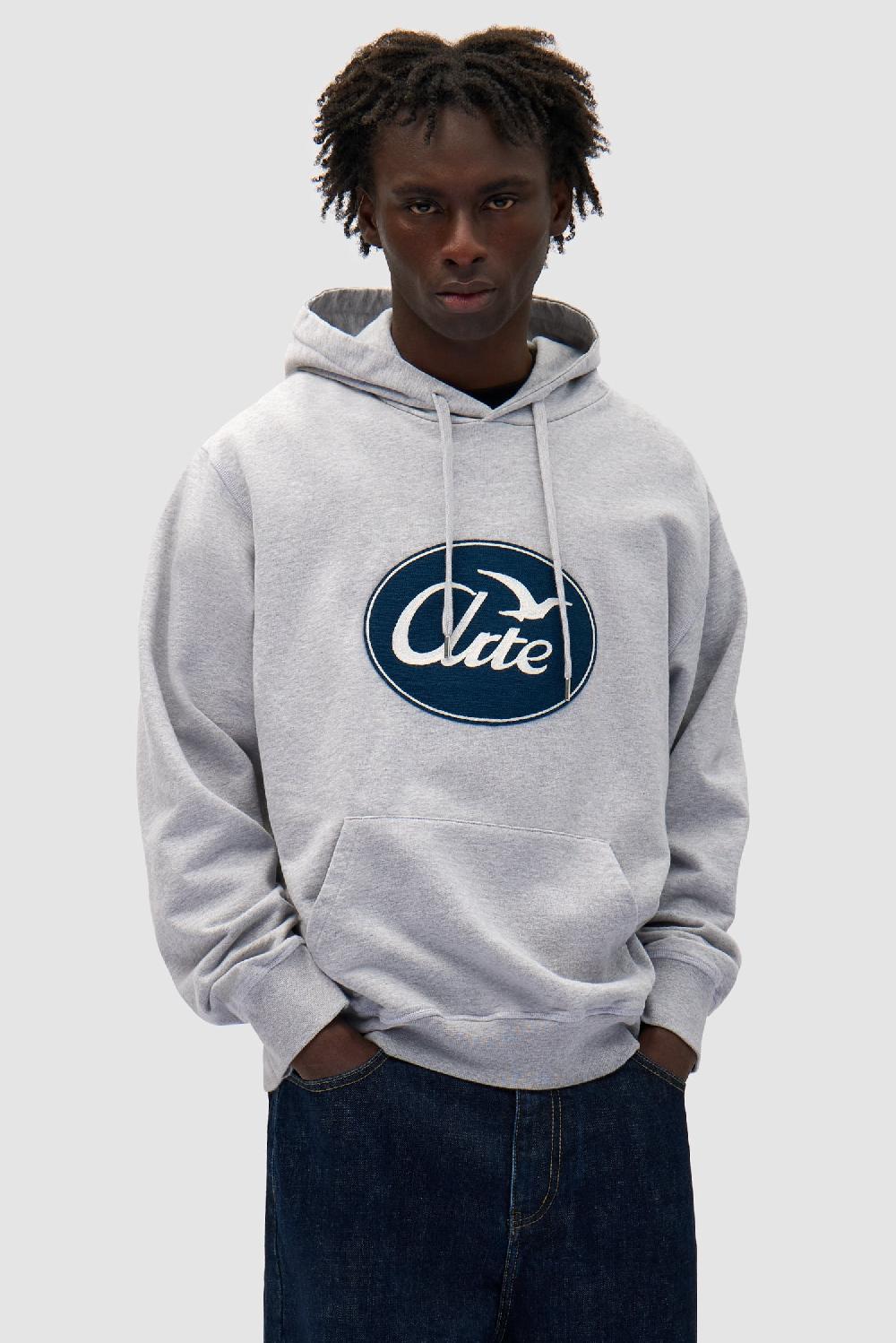 arte antwerp Sweat à capuche Big Bird - Gris