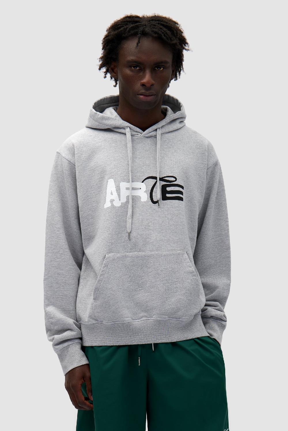 arte antwerp Sweat à capuche Duo Logo - Gris