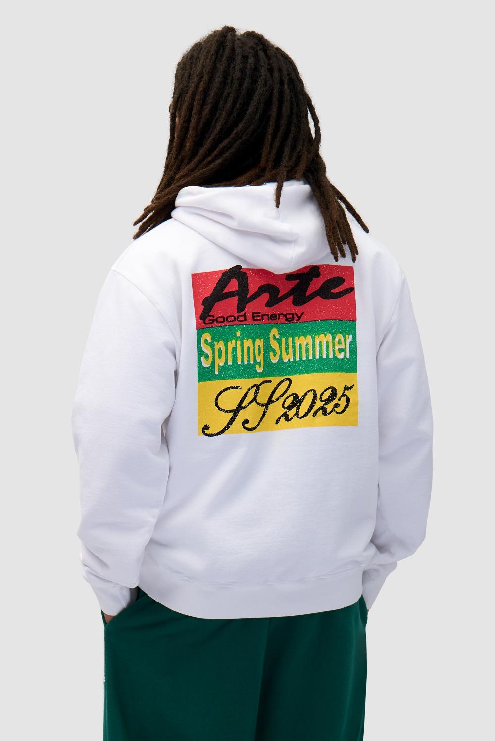 arte antwerp Sweat à capuche imprimé Energy - Blanc