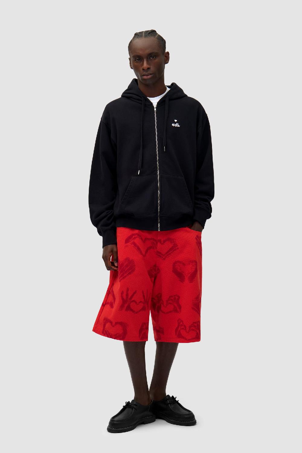 Arte Antwerp Sweat à Capuche Zippé Heart - Noir