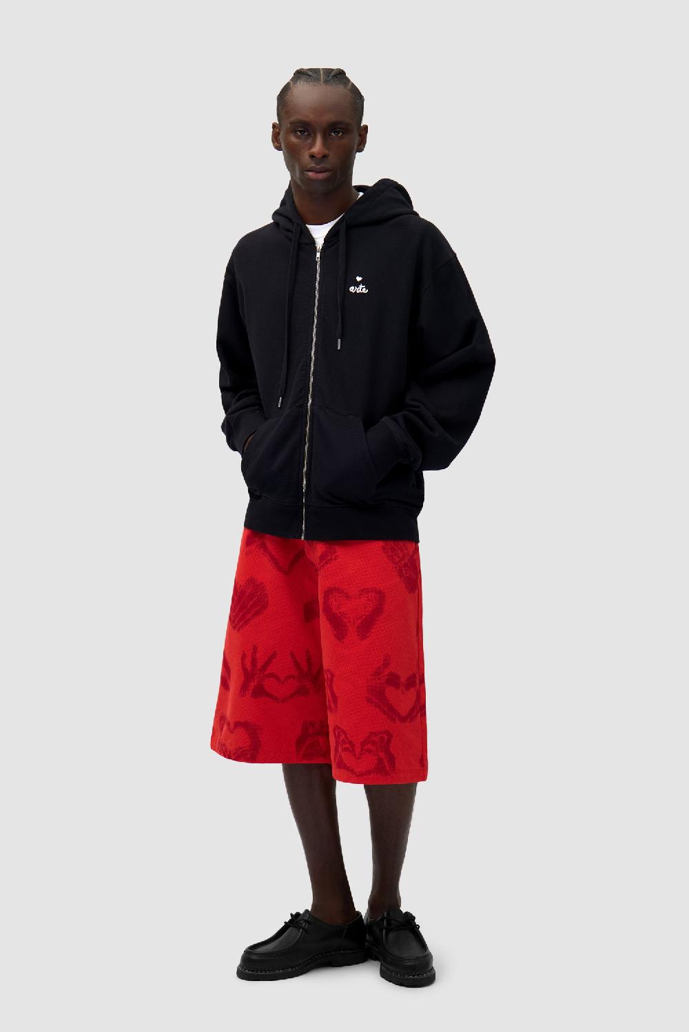 Arte Antwerp Sweat à Capuche Zippé Heart - Noir