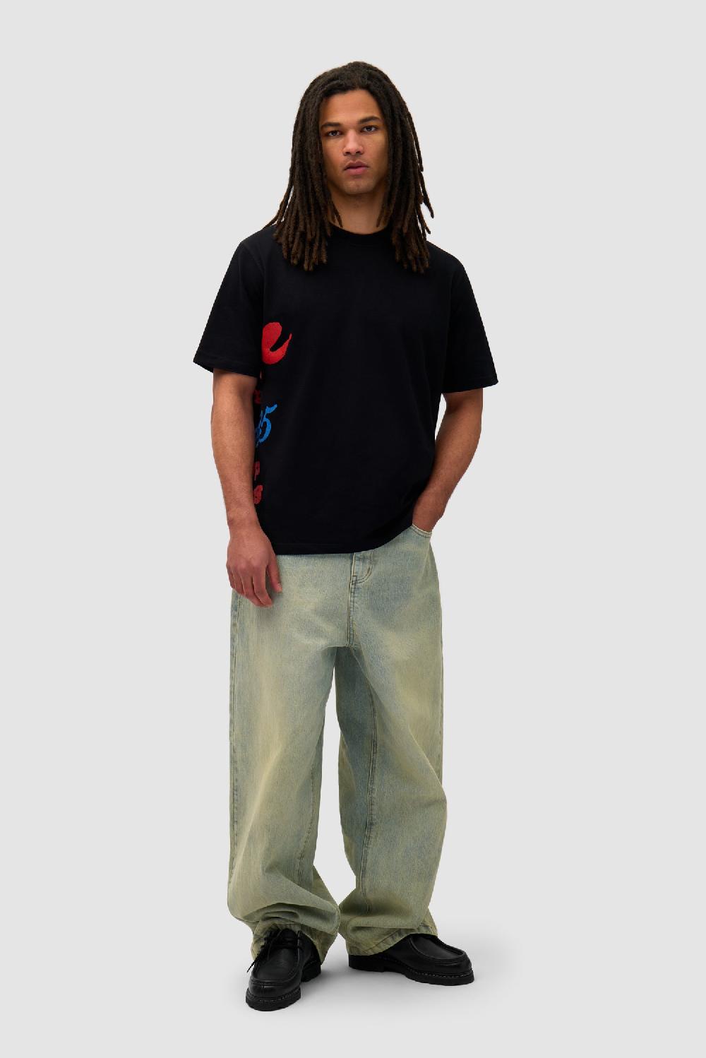 Arte Antwerp T-shirt à Imprimé Latéral - Noir