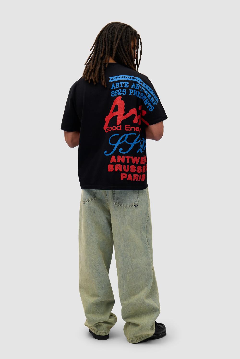 Arte Antwerp T-shirt à Imprimé Latéral - Noir