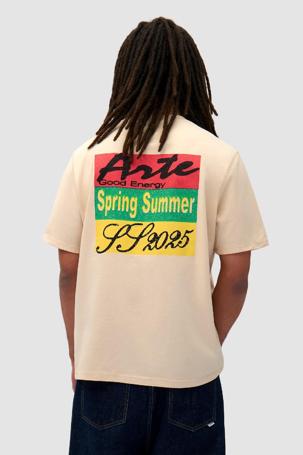 arte antwerp T-shirt à imprimé multicolore - Crème