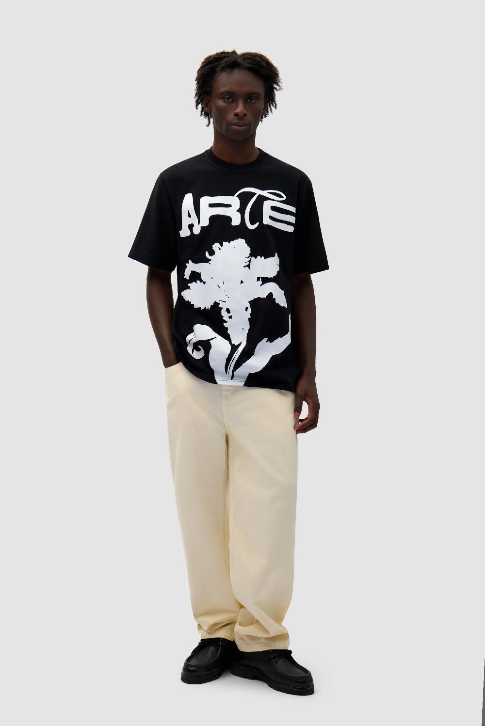 Arte Antwerp T-shirt Big Flower - Noir