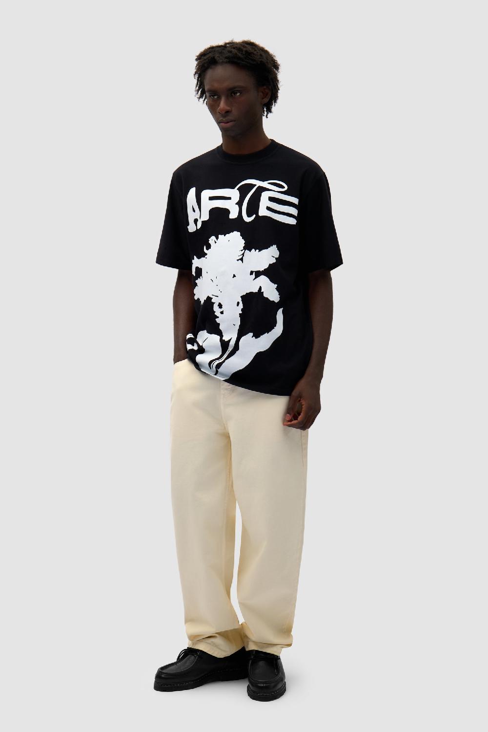 Arte Antwerp T-shirt Big Flower - Noir