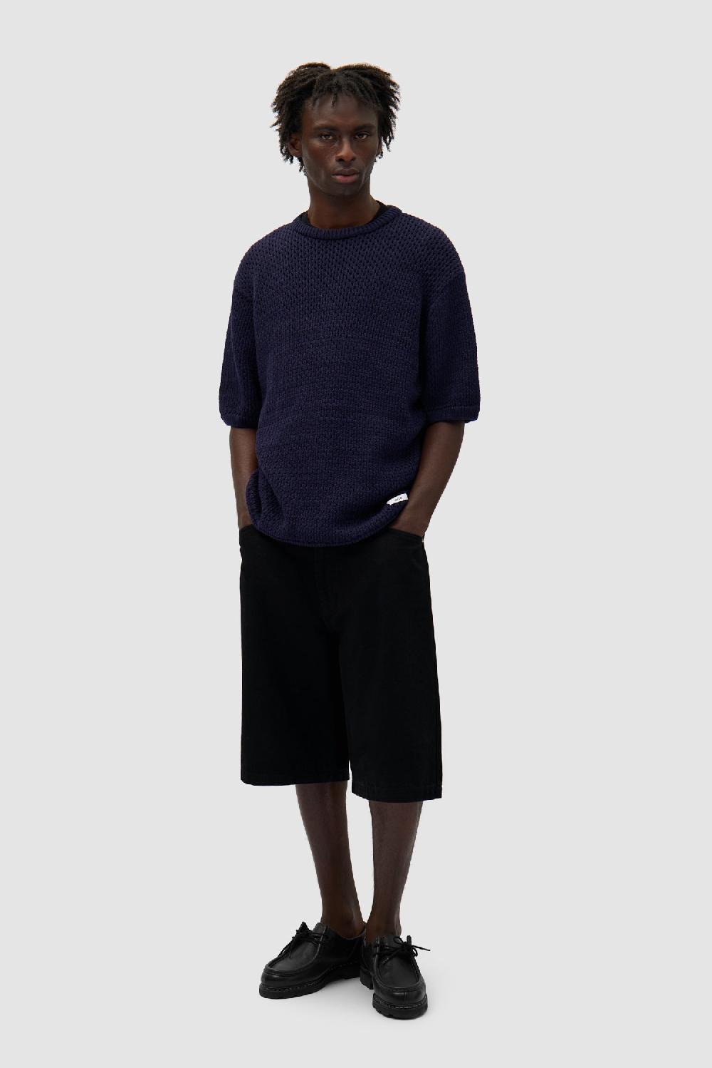 Arte Antwerp T-shirt En Maille Crochetée - Marine