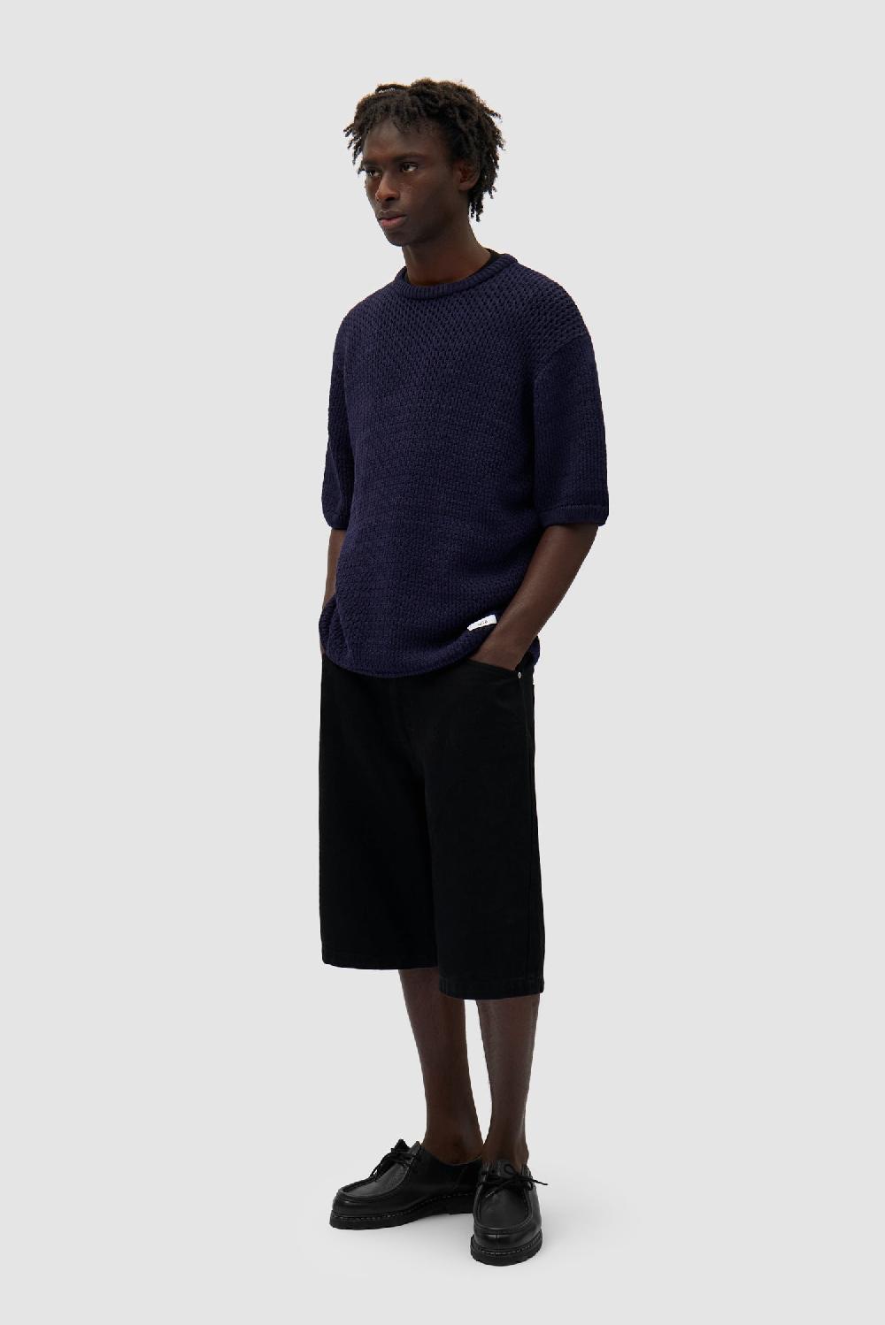 Arte Antwerp T-shirt En Maille Crochetée - Marine