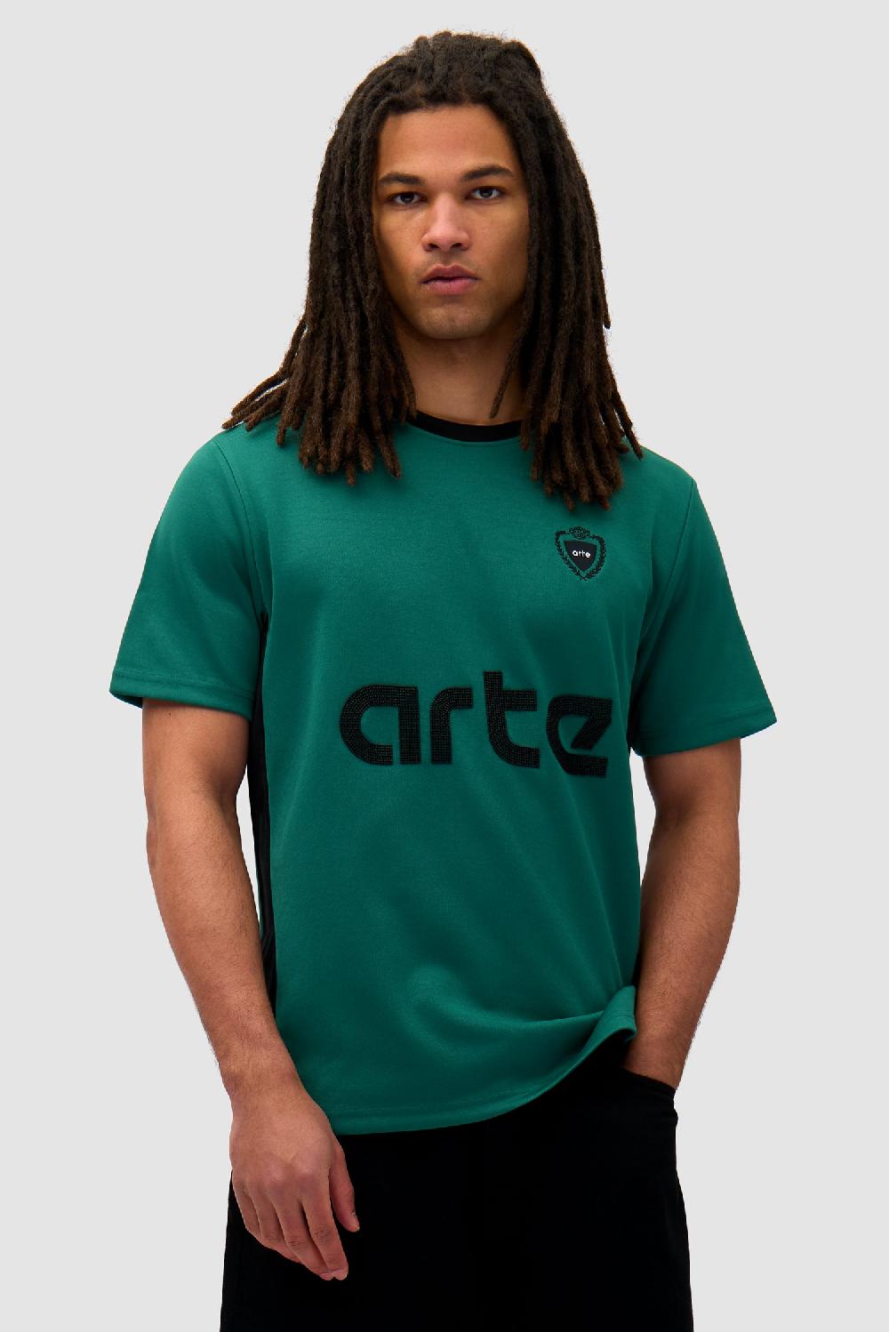 arte antwerp T-shirt Footbal - Vert/Noir