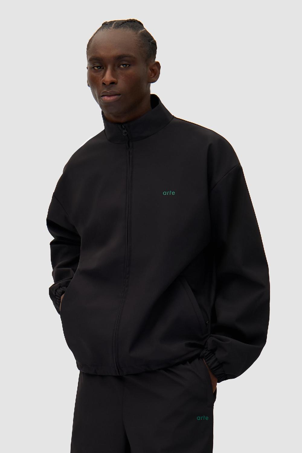 Arte Antwerp Veste à Logo Vert - Noir