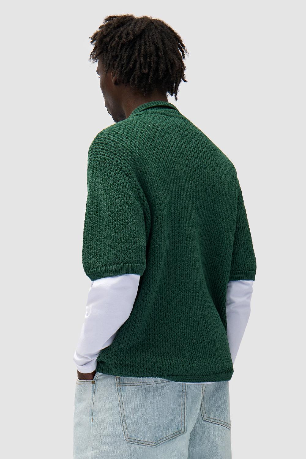 Arte Antwerp Chemise à Boutons En Tricot Crocheté - Vert