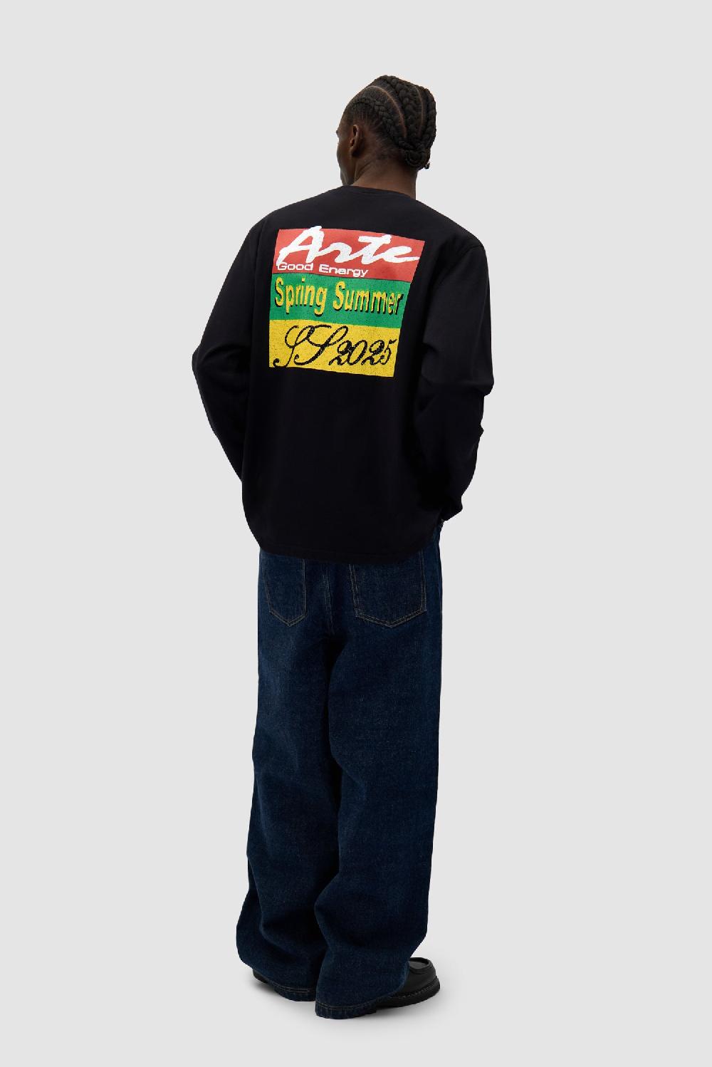 Arte Antwerp Manches Longues à Imprimé Couleur - Noir