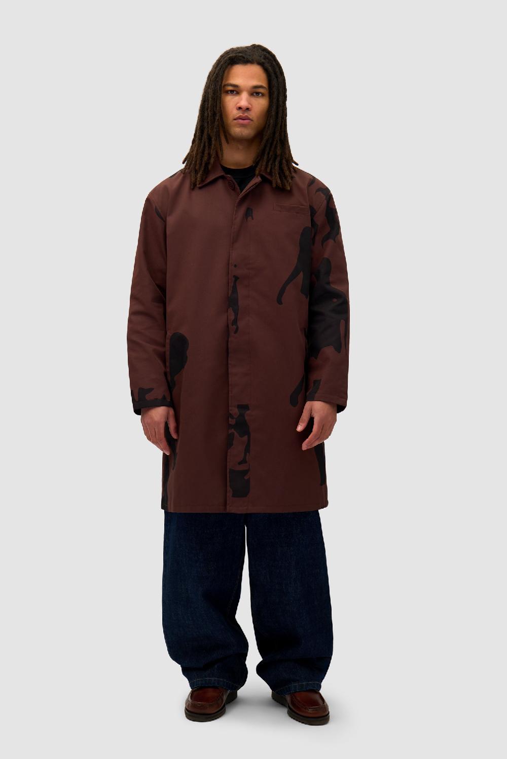 Arte Antwerp Manteau Marron Printed People - Marron/Noir