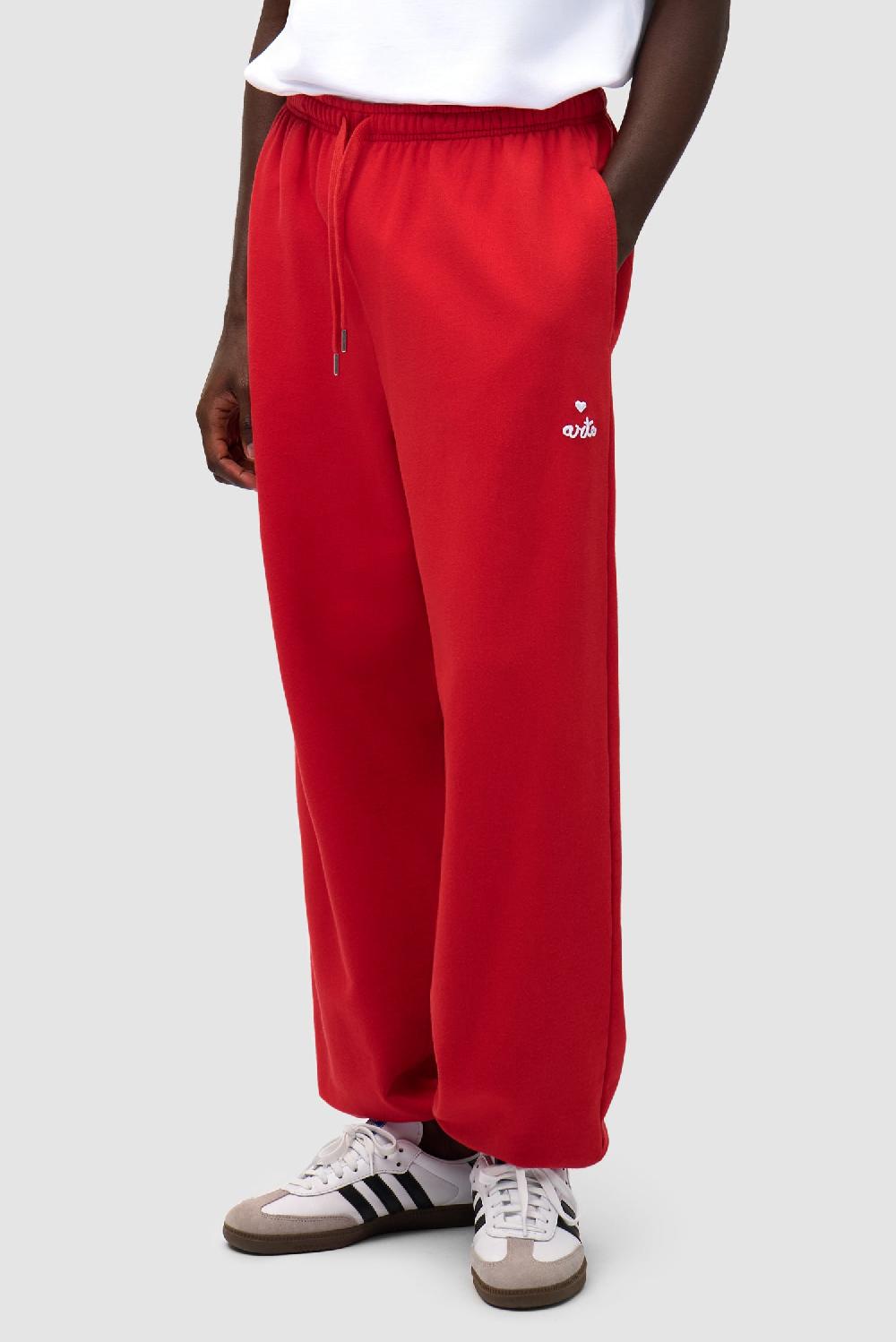 arte antwerp Pantalon de survêtement avec logo en forme de cœur - Rouge