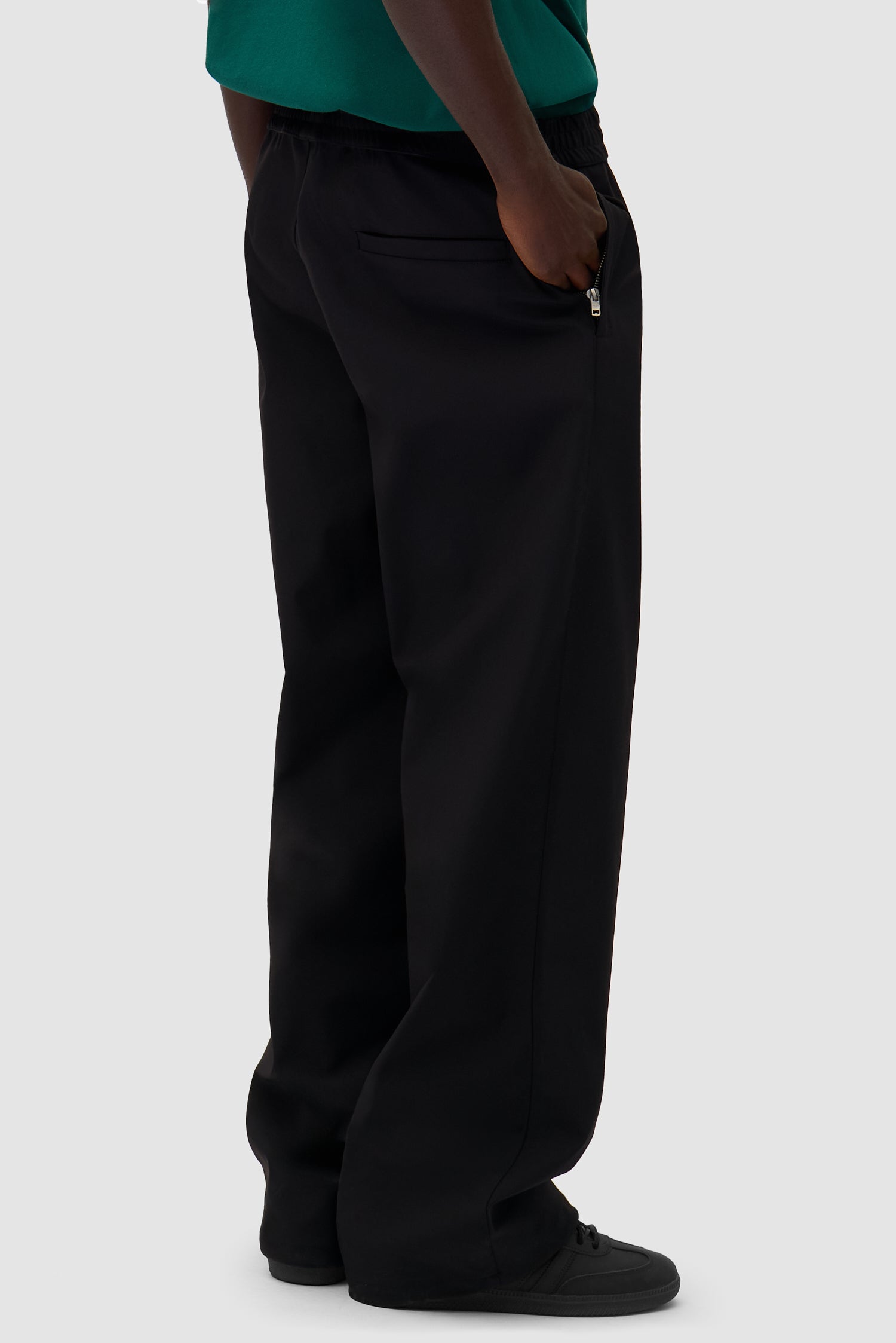Arte Antwerp Pantalon En Polyester à Logo Vert - Noir