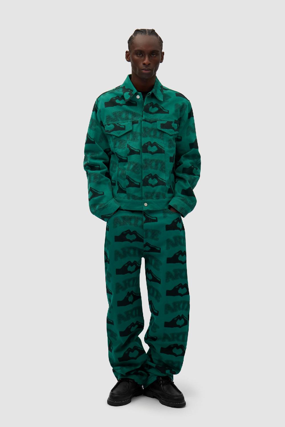 Arte Antwerp Pantalon Imprimé En Forme De Cœur - Vert