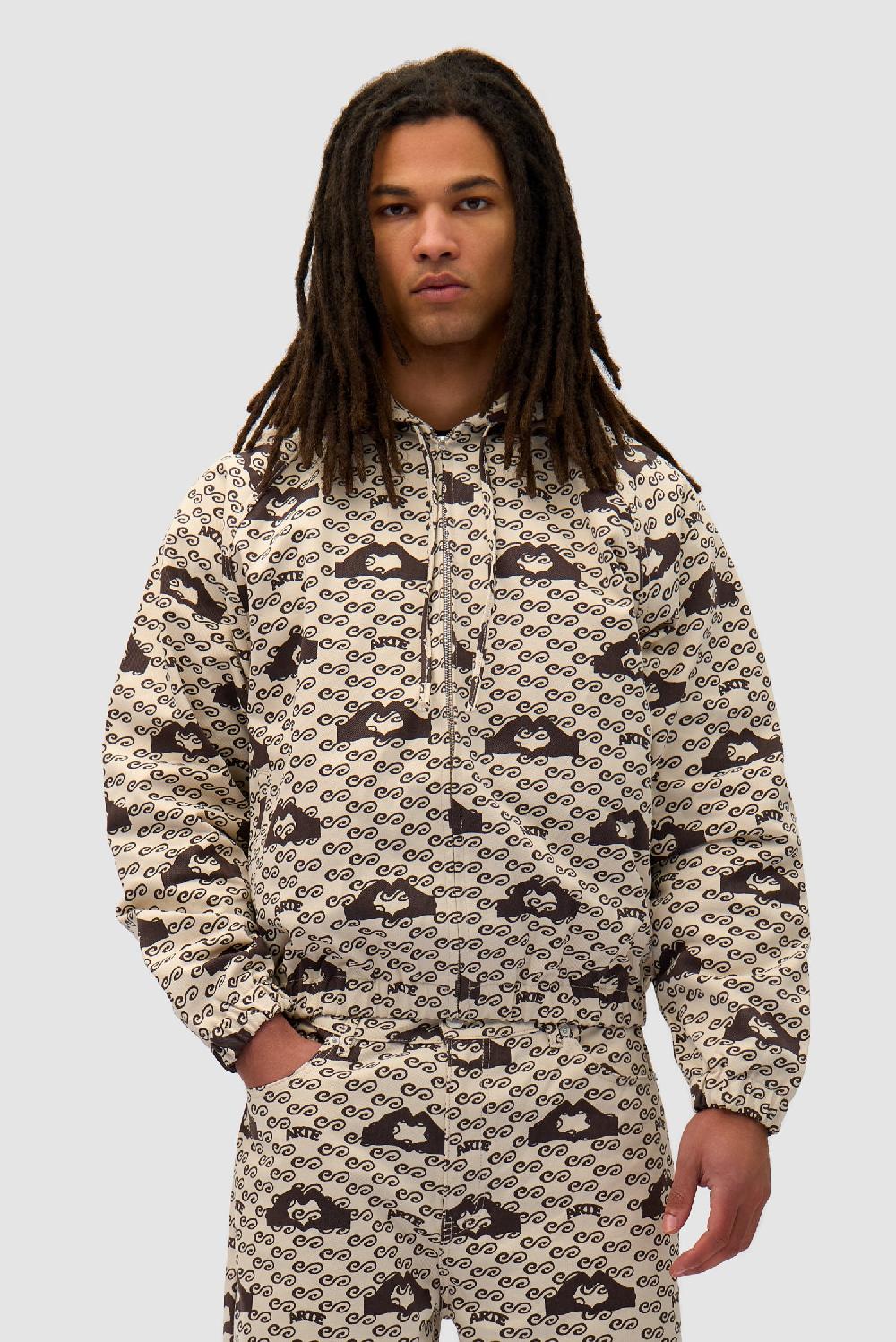 arte antwerp Veste imprimée en forme de cœur - crème/marron