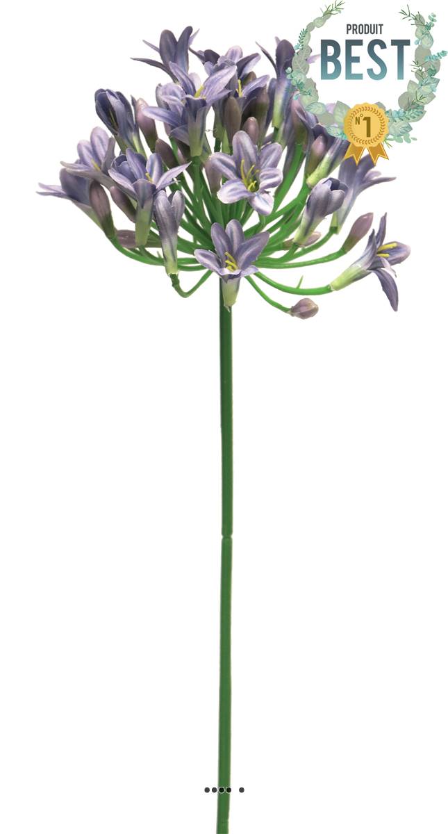 artificielles Agapanthe artificielle en tige H 75 cm