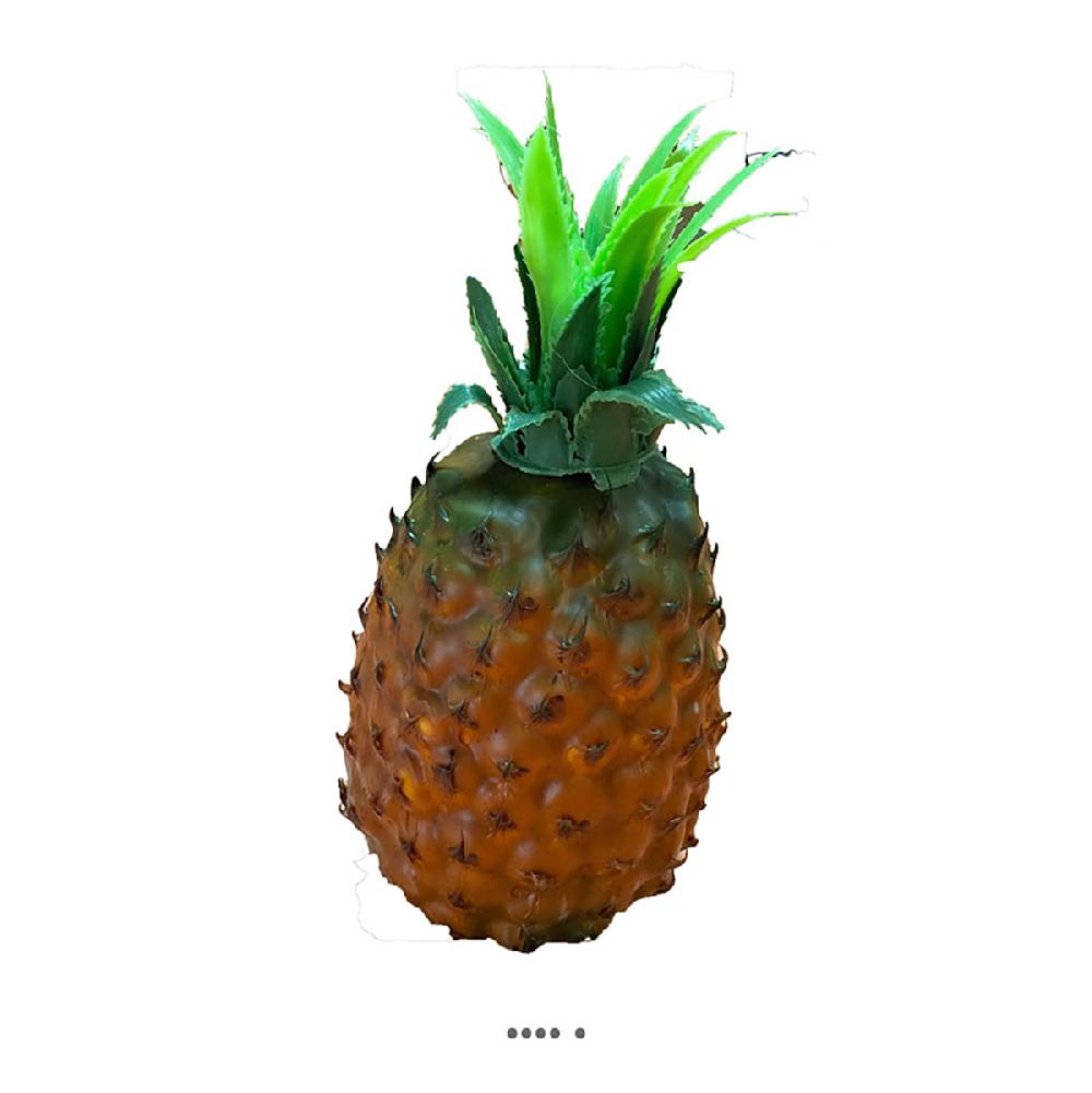 artificielles Ananas fruit artificiel Hauteur 29 cm et D 13 cm Magnifique feuillage plas du site artificielles.com