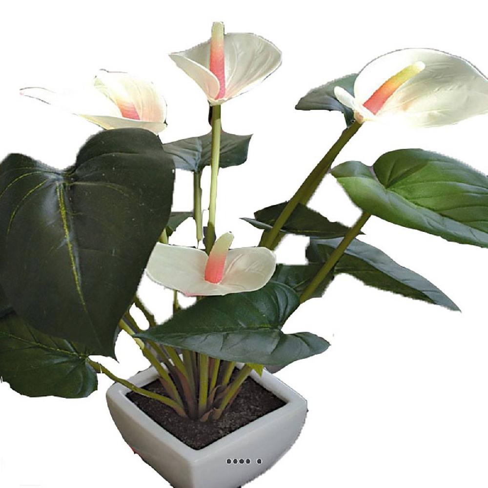 artificielles Anthurium artificiel en pot| Artificielles.com