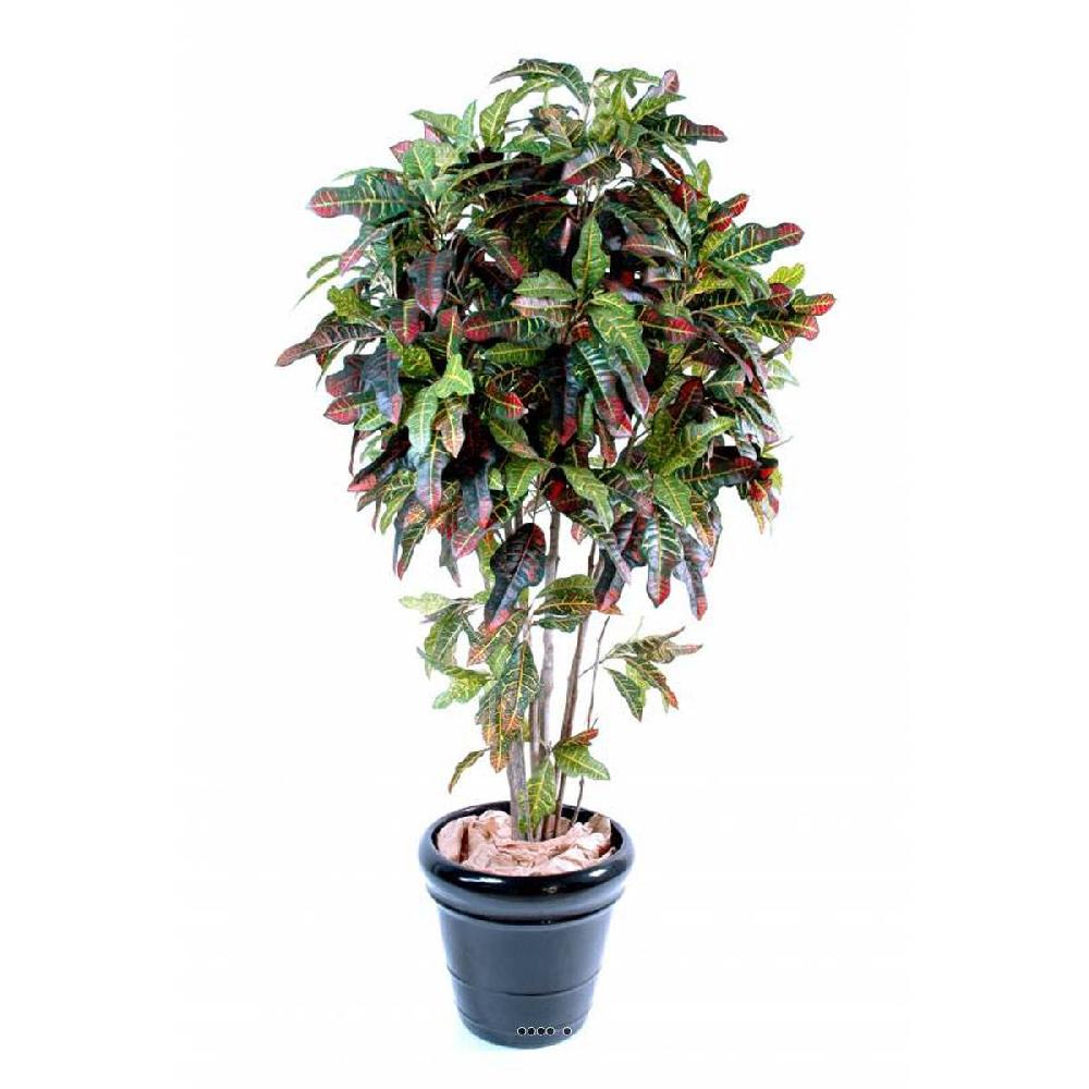 artificielles Croton Artificiel Troncs Bois en pot