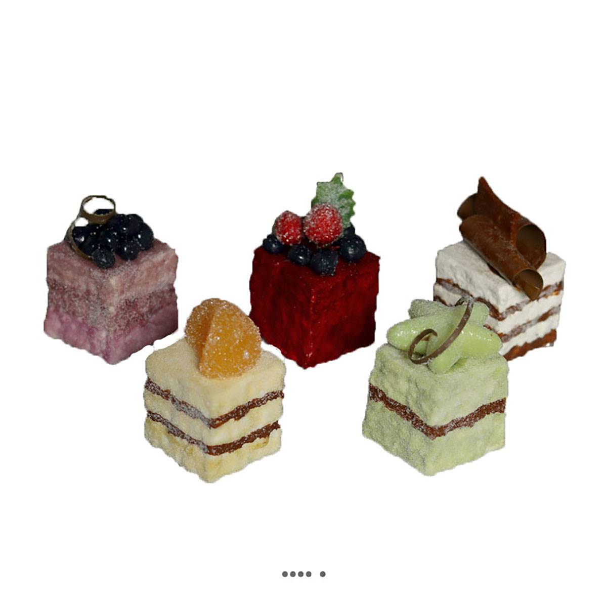 artificielles Lot de 5 minis gâteaux artificiels