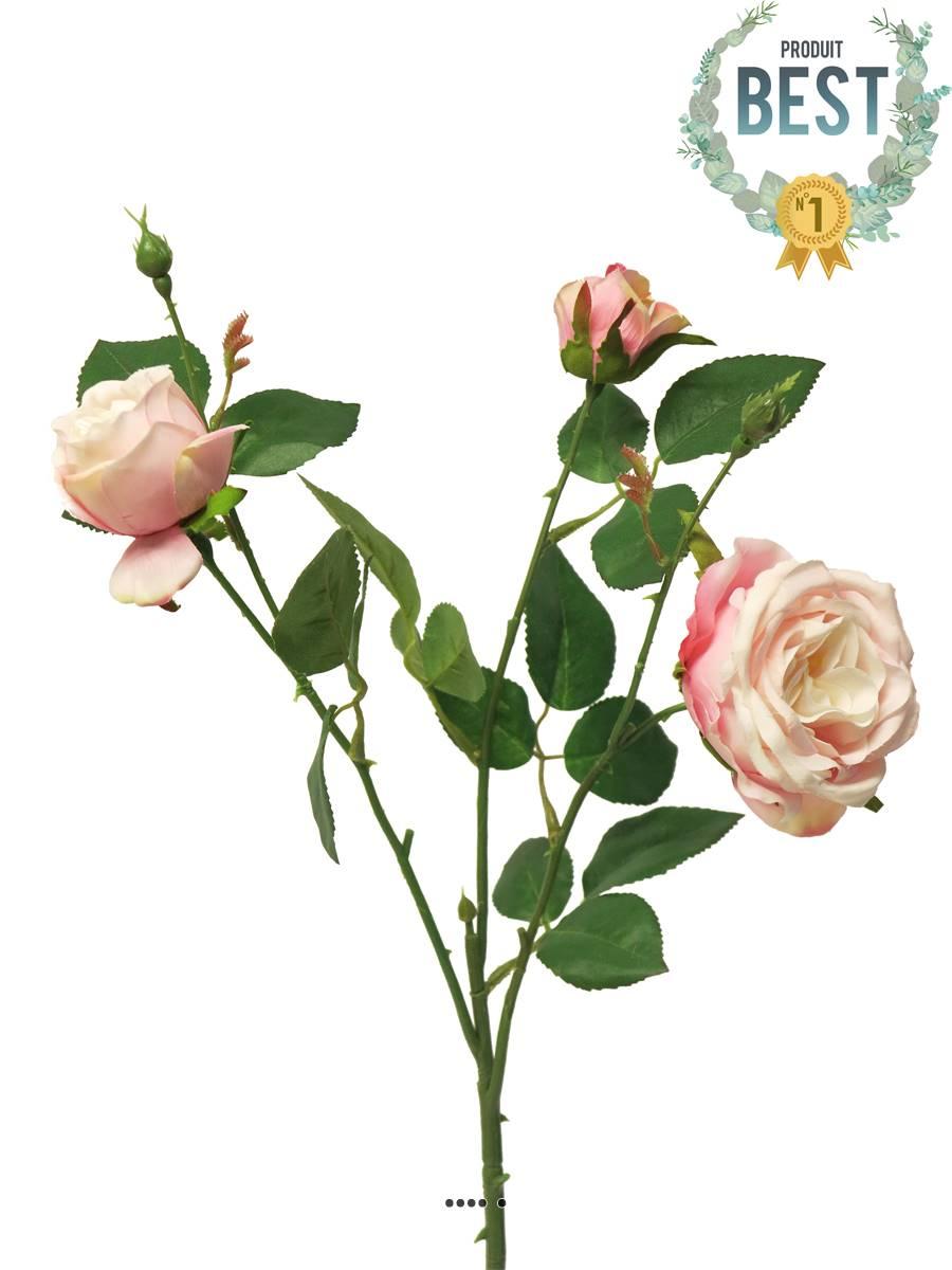 artificielles Rose Paris ramifiée 3 têtes 61 cm artificielles Rose Paris ramifiée 3 têtes 61 cm