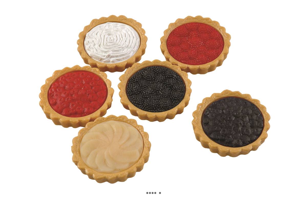 artificielles Assortiment de 6 tartelettes en lot de 6 en Plastique soufflé D 80 mm