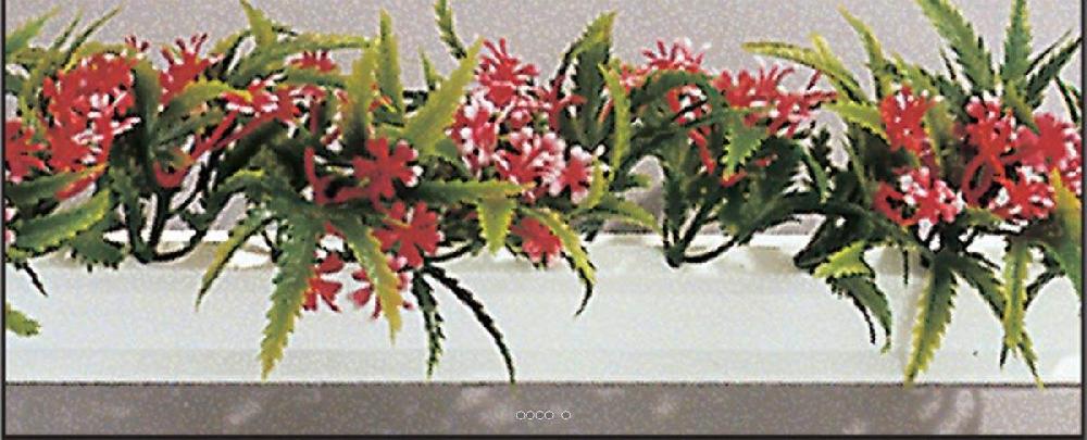 artificielles Barrette X 12 entre plats separateurs socle blanc L 25 cm fleurs de la passion artificielles