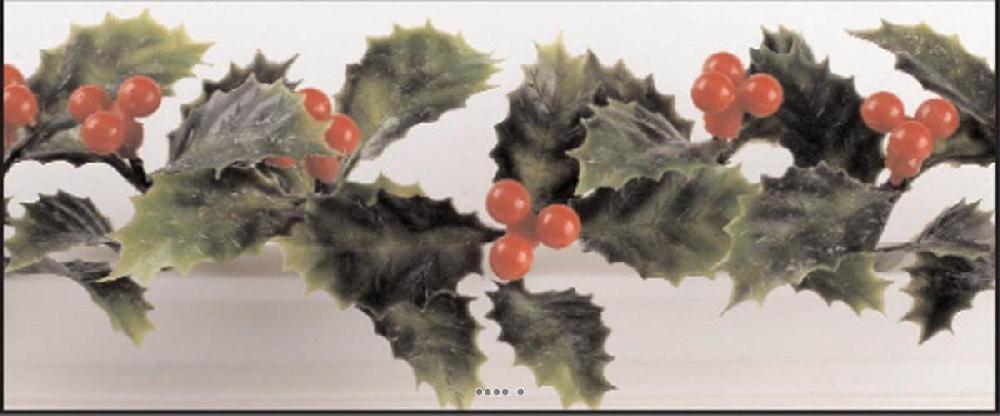 artificielles Barrette X12 entre plats separateurs socle blanc L 25 cm feuillage Houx du site Artificielles.com