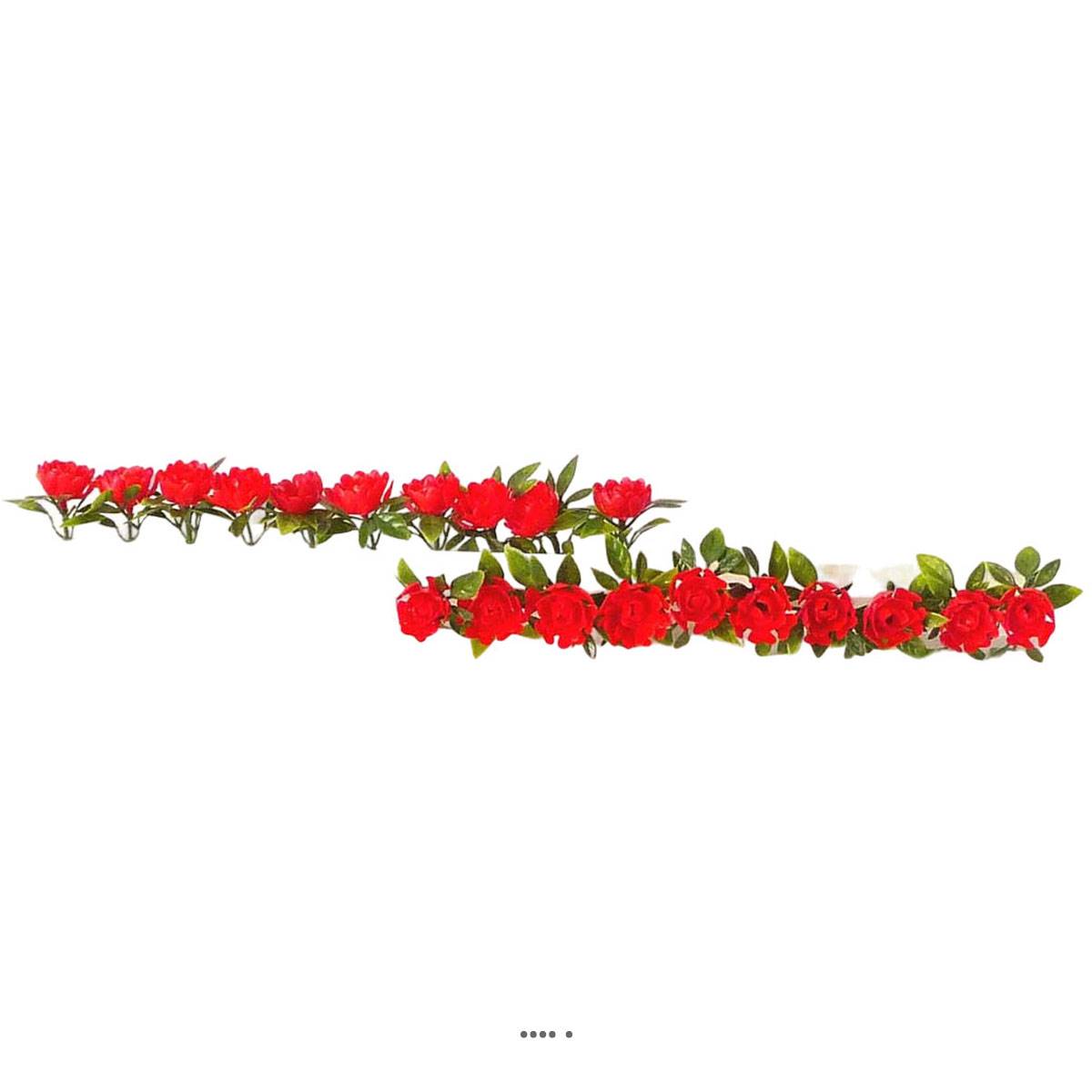 artificielles Barrettes séparateur entre plats fleurs roses rouges pour charcutiers du site Artificielles.com