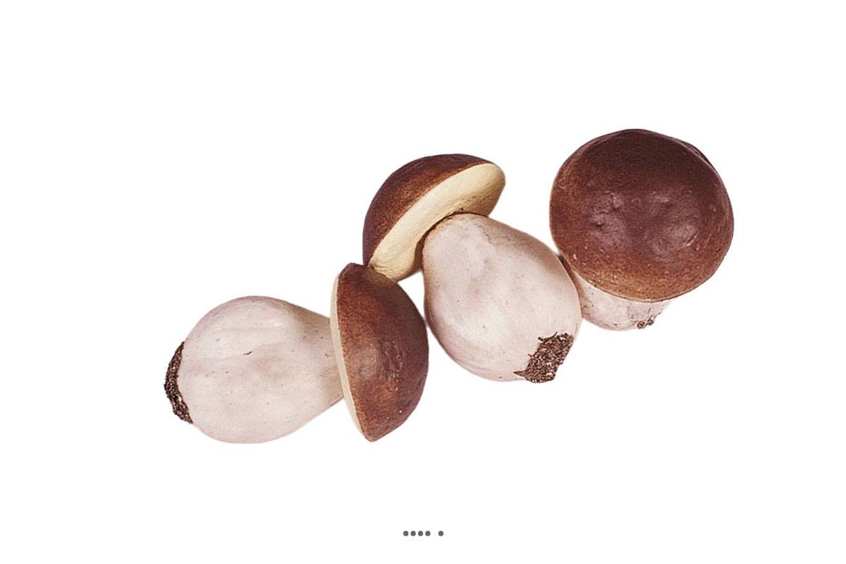 artificielles Bolets artificiels en lot de 3 en Plastique soufflé H 100x65 mm