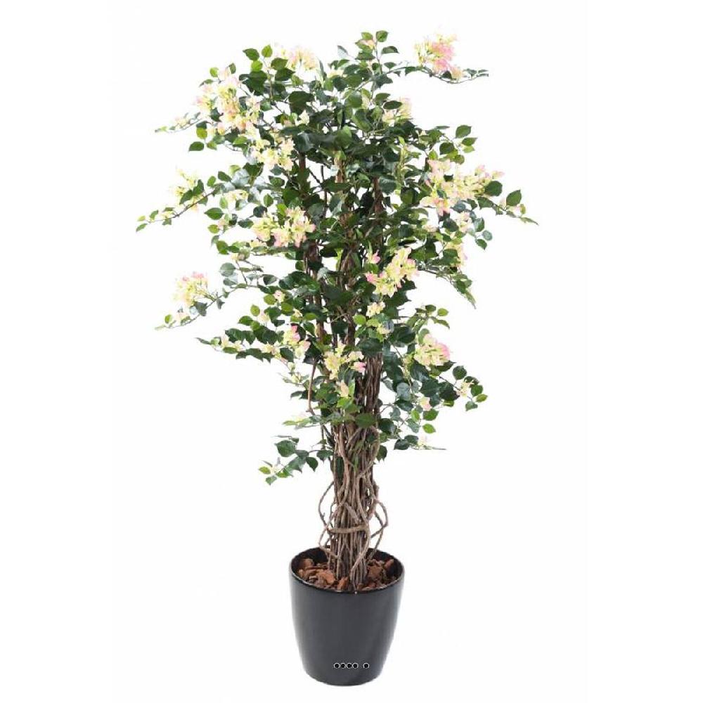 artificielles Bougainvillier artificiel tronc bois H150 cm Crème-Rose