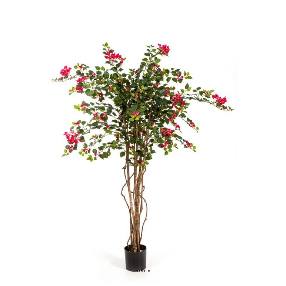 artificielles Bougainvillier artificiel tronc bois H150 cm Rose Fushia