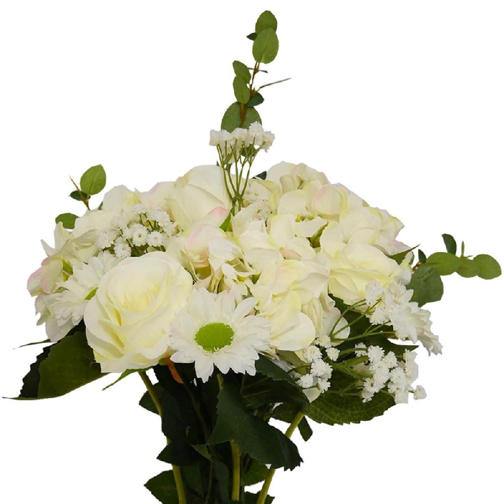 artificielles Bouquet artificiel création fleuriste H 70 cm rêverie blanche