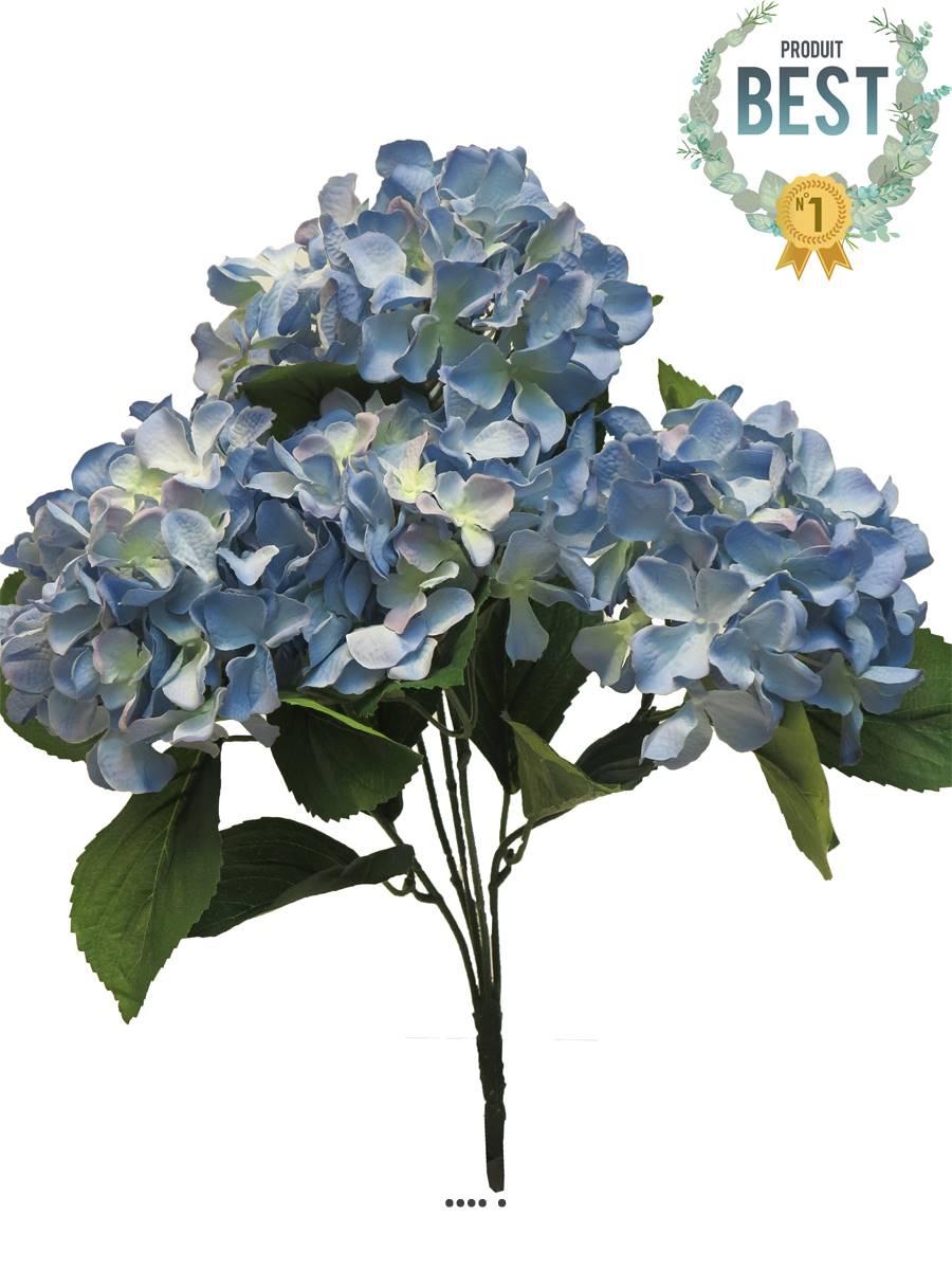 artificielles Bouquet d’Hortensia artificiel en branche H 45 cm