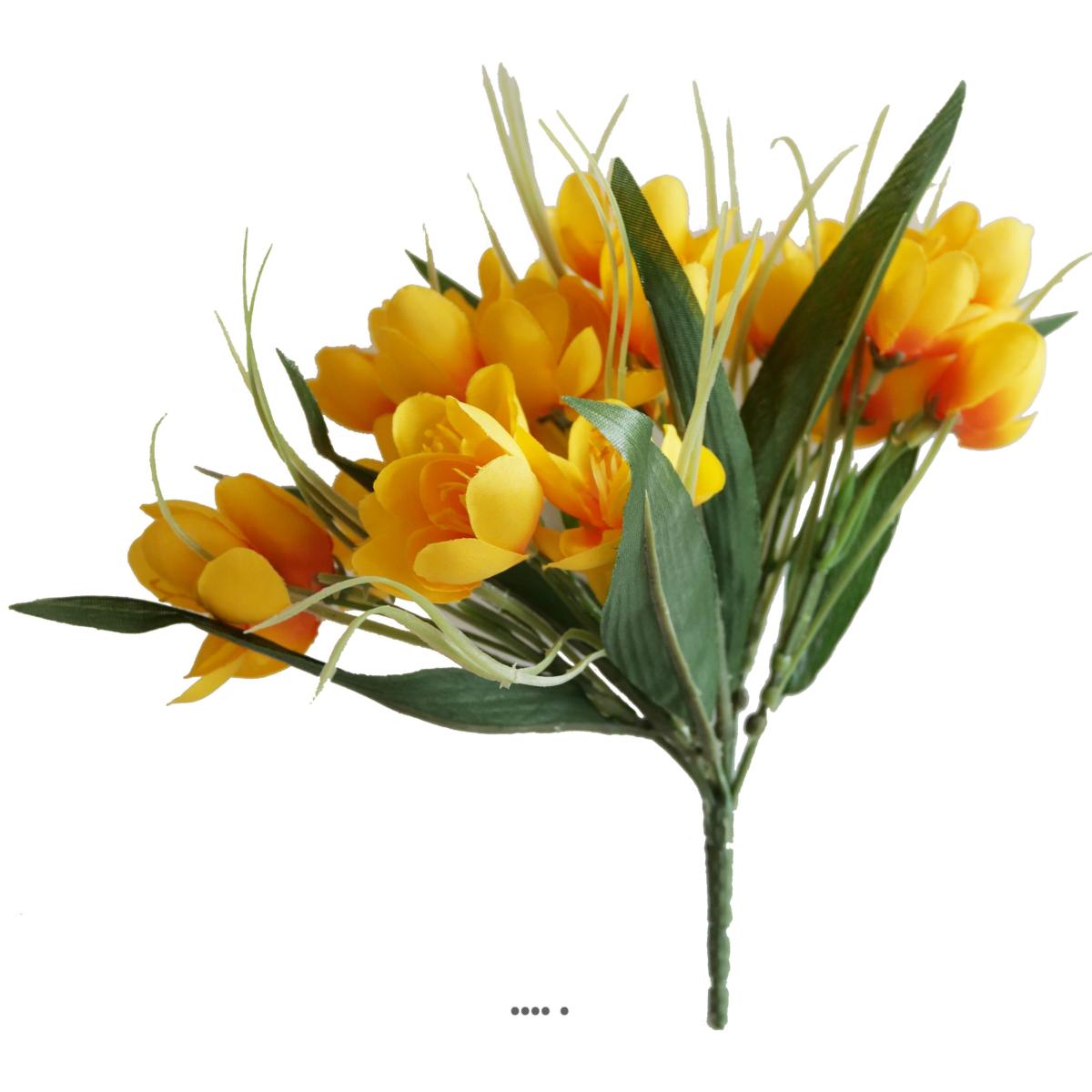 artificielles Bouquet de Crocus artificiels 31 fleurs tissu Hauteur 22 cm Top du site Artificielles.com