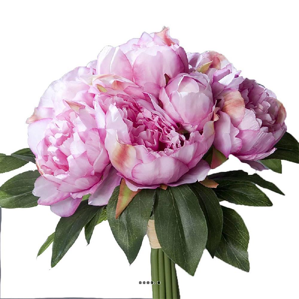 artificielles Bouquet de Pivoines artificielles 8 têtes Diametre 35 cm du site Artificielles.com