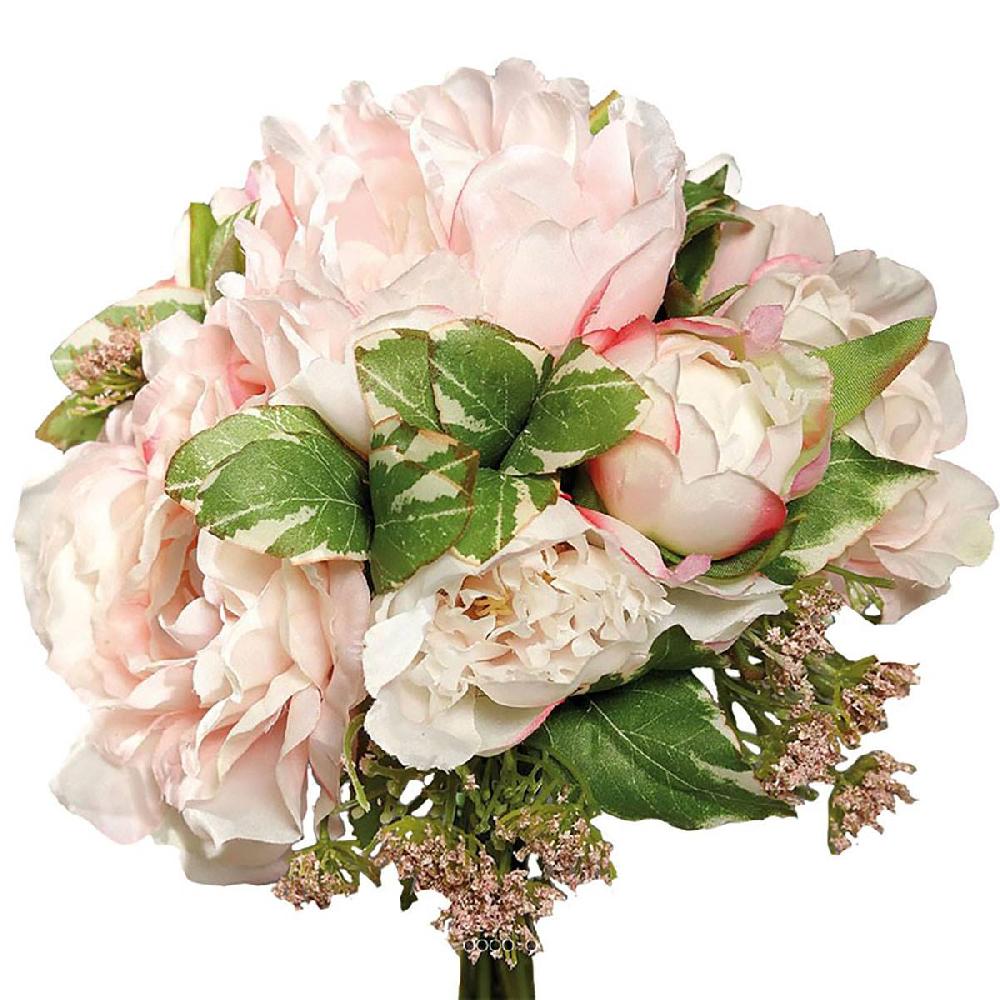 artificielles Bouquet de Pivoines artificielles - Faux bouquet réaliste - Site Artificielles.com