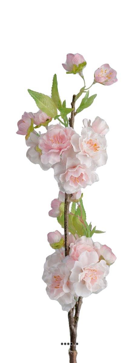 artificielles Branche Cerisier Prunus du Japon artificiel H 50 cm 28 fleurs 2 ramures - Site Artificielles.com