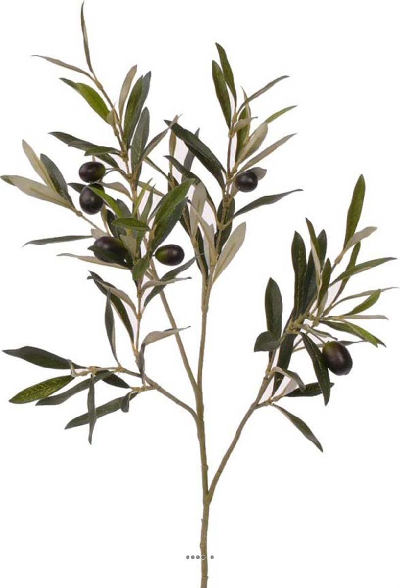 artificielles Branche d olivier artificiel H 50 cm 104 feuilles 6 olives du site Artificielles.com