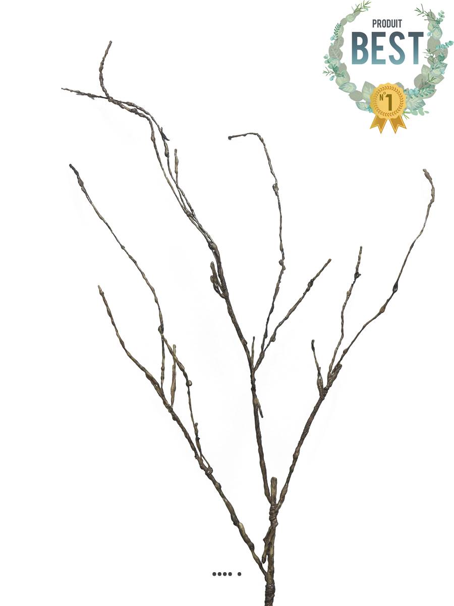 artificielles Branche de bois artificielle 3 ramures H 95 cm