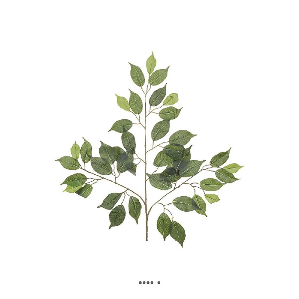 artificielles Branche de ficus artificiel H 55 cm 3 ramures